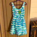 Lilly Pulitzer Dresses | Lilly Pulitzer Sleeveless Party Dress | Color: Blue/White | Size: 2