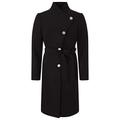 Monsoon Ladies Ruby Long Coat Womens Size 18 - Black Winter Outerwear