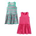 Simple Joys by Carter's Baby Mädchen Short-Sleeve and Sleeveless Dress Sets, Pack of 2 Lässiges Kleid, Herzen/Punkte, 3 Jahre (2er Pack)