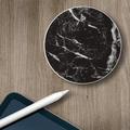 CounterArt Absorbent Stone Beverage Coasters - Set Of 4 - Grey Marble Stoneware in Black | 0.5 H x 5 D in | Wayfair 208-00013