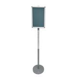 FixtureDisplays Floor Standing Signage Frame 11 x 17" Media Size w/ Mounting Plate for Sanitizer Dispenser Metal in Blue/Gray/Green | Wayfair 10050