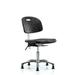 Inbox Zero Newport Industrial Polyurethane Clean Room Chair - Desk Height Aluminum/Upholstered in Gray/Black/Brown | 38.5 H x 24 W x 25 D in | Wayfair