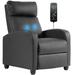 Latitude Run® Faux Leather Reclining Massage Chair Faux Leather in Black | 47 H x 20.5 W x 29 D in | Wayfair E03FC1D75D6F4A3D9E99B6E05A19D203