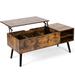 Corrigan Studio® Amethy Coffee Table w/ Storage Wood/Metal in Brown | 17.72 H x 42.52 W x 15.75 D in | Wayfair 9C2A40A660D947EEAF685283DF459336