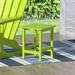 Beachcrest Home™ Shavon All weather Adirondack Outdoor HDPE Side Table Plastic in Green | 18 H x 14 W x 14 D in | Wayfair