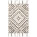 White 36 x 0.28 in Indoor Area Rug - Dakota Fields Bridgette Southwestern Handmade Tufted Wool Taupe/Ivory Area Rug Wool | 36 W x 0.28 D in | Wayfair