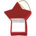 The Holiday Aisle® Velour Holiday Star Ornament Gift Box, Ring, Earrings Faux Leather/Suede in Red | 1.25 H x 2.25 W x 2.25 D in | Wayfair