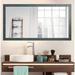 Hensel Distressed Bathroom/Vanity Mirror in Red/Gray/Black Laurel Foundry Modern Farmhouse® | 35.5 H x 51 W x 1 D in | Wayfair