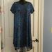 Lularoe Dresses | Blue Lularoe Carly Dress | Color: Blue/White | Size: Xs