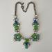 J. Crew Jewelry | J.Crew Crystal Cluster Statement Necklace | Color: Blue/Green | Size: Os