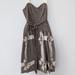 Anthropologie Dresses | Edme & Esyllte, Pleated Skirt/Waist Tie Dress | Color: Brown/White | Size: 0