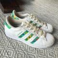 Adidas Shoes | Adidas Superstar 3.5y *Like New* | Color: Green/White | Size: 3.5g