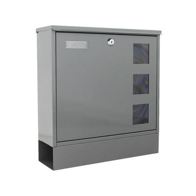 Rottner Briefkasten mit drei Sichtfenstern, 37x38x12 cm