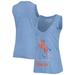 Women's Original Retro Brand Heathered Royal Boise State Broncos Relaxed Henley Tri-Blend V-Neck Tank Top