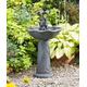 Garden Mile Solar Water Fountains, Beautiful Rustic Water Feature, Garden Solar Water Ornaments also doubles as a Bird Bath for your Garden or Patio - Wow your friends (Frog Frolics)