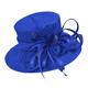 Caprilite Royal Blue and Navy Large Queen Brim Hat Occasion Hatinator Fascinator Weddings Formal