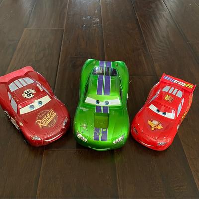 Disney Toys | A Lot Of 3 Lightning Mcqueen 3 Different Colors | Color: Green/Red | Size: Osb