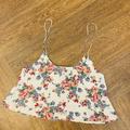 Brandy Melville Tops | Brandy Melville Floral Crop Swing Tank Os 1880 | Color: Pink/White | Size: Os
