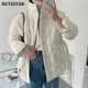 BGTEEVER-Parkas rembourrés en coton pour femmes fermetures à glissière à simple boutonnage vestes
