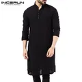 Aaudi – Chemise à manches longues pour homme Kaftan élégant style islamique vêtement indien