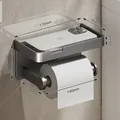 Porte-papier hygiénique en alliage d'aluminium support mural pour papier WC support de téléphone