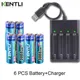 KENTLI-Batterie lithium-ion polymère 1.5V 3000mWh aste AA sans effet de mémoire avec chargeur