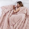 TEDDY FLEECE Weighted Blanket for Adults Kids Soft Sherpa Throw Sleep Therapy Autism Sensory Anxiety Stress Relief Insomnia Sleeping Aid (Blush Pink, King Size - 150cm x 200cm - 8kg (17.6lb))