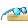 XMSIA Polarised Sunglasses for Women Men and Women Full Frame Wooden Sunglasses Polarized Bamboo Glasses Multicolor UV Protection (Color : Blue, Size : 144x145x43mm)
