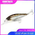 Leurre de pêche flottant Countbass Minnow Wobblers Leurres durs Plongée 5/64-9.6 m 78mm 3-11/32