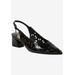 Wide Width Women's Eloden Slingback by J. Renee in Black Crinkle (Size 7 W)