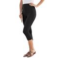 Plus Size Women's Essential Stretch Capri Legging by Roaman's in Black (Size 34/36)