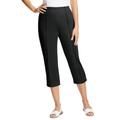 Plus Size Women's The Hassle-Free Soft Knit Capri by Woman Within in Black (Size 38 W)