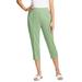 Plus Size Women's The Hassle-Free Soft Knit Capri by Woman Within in Sage (Size 38 W)