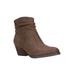 Wide Width Women's Helena Booties by Bella Vita in Brown (Size 9 1/2 W)