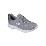 Women's The Summits Quick Getaway Slip On Sneaker by Skechers in Grey Medium (Size 8 M)