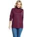 Plus Size Women's Perfect Long-Sleeve Turtleneck Tee by Woman Within in Deep Claret (Size 1X) Shirt