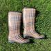 Burberry Shoes | Burberry Classic Check Rain Boots Size 37 | Color: Tan | Size: 37 Eu