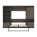 Mercury Row® Armiead Storage Murphy Bed Wood in Gray | 83.8 H x 117.6 W x 20.2 D in | Wayfair 57460B0022064D12BE58F7CC89B38E0C