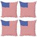 East Urban Home Ambesonne USA Decorative Throw Pillow Case Pack Of 4, National Flag w/ Grunge Design & Stars Zigzags Patriotic Colors | Wayfair