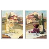 East Urban Home Vino Toscano - 2 Piece Painting Print Set on Canvas in Brown | 38 H x 52 W x 1.75 D in | Wayfair D151A259D0B14C92A57361428277FAE9