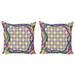 East Urban Home Ambesonne Mardi Gras Decorative Throw Pillow Case Pack Of 2 | 16 H x 16 W x 0.04 D in | Wayfair 2FABDD1ECE0C4866BCD7EF8915275CEA