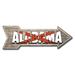 SignMission Alabama Arrow Removable Decal Funny Home Décor 24" Wide Plastic/Acrylic in Gray/Red | 8 H x 24 W x 1 D in | Wayfair RD-A-8-999993