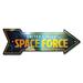 SignMission Space Force Arrow Removable Decal Funny Home Décor 18" Wide Plastic/Acrylic in White/Yellow | 8 H x 24 W x 1 D in | Wayfair