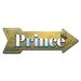 SignMission Prince Arrow Removable Decal Funny Home Décor 18" Wide Plastic/Acrylic in White/Yellow | 8 H x 24 W x 1 D in | Wayfair RD-A-8-999661