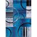 Blue 119 x 31 x 0.6 in Area Rug - Orren Ellis Grundie Geometric Turquoise Area Rug Polypropylene | 119 H x 31 W x 0.6 D in | Wayfair