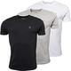 883 Police Mens Short Sleeve Jersey T Shirts Straight Hem 3 Pack (White/Black/Grey, L)