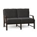 Woodard Seal Cove 51.75" Wide Loveseat w/ Cushions Metal/Sunbrella® Fabric Included in Black/Brown | 35.5 H x 51.75 W x 34.25 D in | Outdoor Furniture | Wayfair