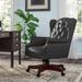 Darby Home Co Lizbeth Executive Chair Upholstered, Wood in Black | 44 H x 30 W x 32 D in | Wayfair EA3CA2ACD4954FB1A839AD74715401B8