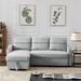 Gray Sectional - Latitude Run® Janaeyah 81.9" Wide Cotton Reversible Sleeper Sofa & Chaise Cotton | 35.4 H x 81.9 W x 53.9 D in | Wayfair