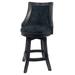 Red Barrel Studio® Saine Swivel Counter Bar Extra Tall Stool Wood/Upholstered in Black/Blue/Brown | 42 H x 19 W x 19 D in | Wayfair